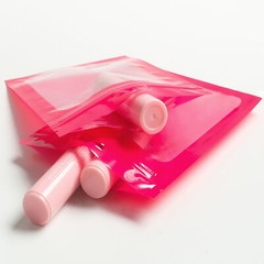 Plastic Sample Bags, Cosmetic Storage Pouches, Zipper Seal Lipgloss Packaging