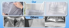 Multi-size Clear Poly Bags with Suffocation Warning for clothing and toys