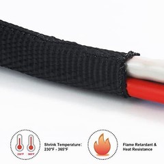 HFT 5000 Fabric Heat Shrink Woven Fabric Black – Various Sizes