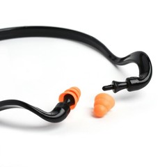 10 Pairs Banded Earplugs Silicone Reusable Ear Plugs Work Hearing Protection