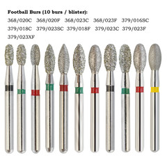 Dental Diamond Burs Football FG 368/023C 379-023F Egg Shape Coarse High Speed