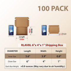 6x4x1 Shipping Boxes Set of 100 – White Corrugated Mailer Boxes