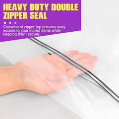 25 Gallon Extra Large Storage Bags 35”X 24”Resealable Clear Bags with Handle 4 M