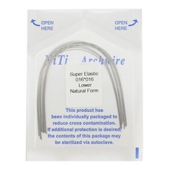 Dental Orthodontic Arch Wire Niti Super Elastic Round Rectangular Ovoid Natural