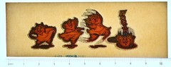 Original VINTAGE 1970s Heat Transfer | Cartoon Pigs Comic Scene