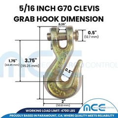 G70 Heavy Duty Tow Chain Clevis Grab Hook for Flatbed Trailer Truck Transport