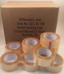 12 rolls Carton Sealing Clear Packing/Shipping/Box Tape- 2.5 Mil- 2″ x 110 Yards
