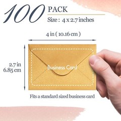 Gift Card Envelopes – 100-Count Mini Envelopes, Paper Business Card Envelopes