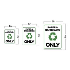 Portrait Round Plus Paper & Cardboard Only Wall or Door Sign