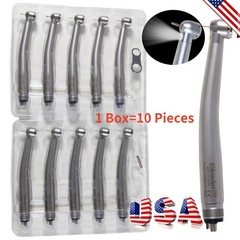 10 ASkeadnt NEW Dental High Speed HANDPIECES Fast Turbine Push Button 4-H