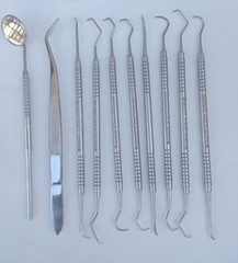 Dental Composite Resin Filling Filled Repair Spatula Instruments Tools 10 Pcs