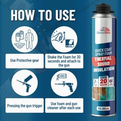 BondXtra Spray Foam Insulation Kit (36 x 32.80 oz/930 gr720 Brd ft) Self Expan