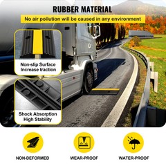 VEVOR 4 Pcs Speed Bumps 1 Channel Wire Hose 22000lbs Cable Protector Ramp