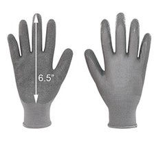 Textured Latex Coated HIGH GRIP Work Gardening Gloves Gray Men Size Small lot