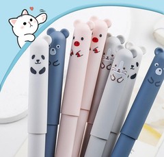 Erasable Gel Pens Fine Point 0.5mm Blue Inks 12 Pack Cute Cartoon Make Mistak…