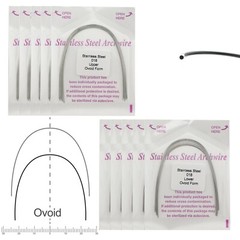 100pcs Dental Orthodontic Arch Wire Stainless Steel Ovoid Form Archwires Round