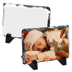 15 Pack 7.87″x11.8″ Sublimation Photo Slate Rock Plaque Blanks w/ Holder