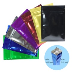 Glossy Metallic Mylar Resealable Bags in Various Colors 10x15cm (3.9×5.9″)
