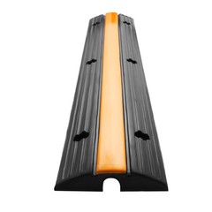 VEVOR 4 Pcs Speed Bumps 1 Channel Wire Hose 22000lbs Cable Protector Ramp