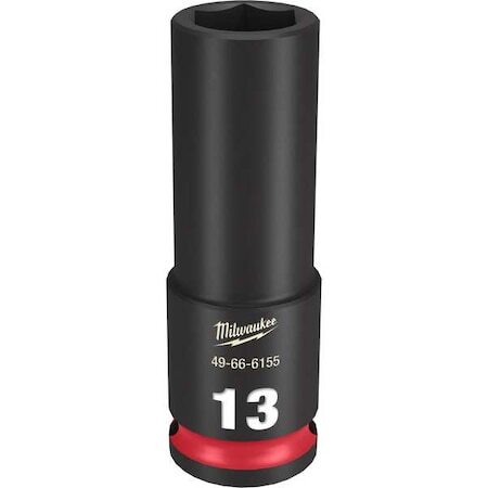 Milwaukee Tool 49-66-6155 3/8″ Drive Deep Impact Socket 13 Mm Size, Deep