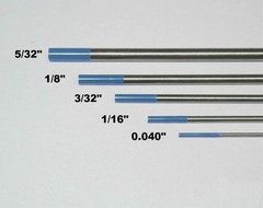 WeldingCity® 10-pk TIG Welding Tungsten Electrode 2% Lanthanated Blue 3/32×7″ US