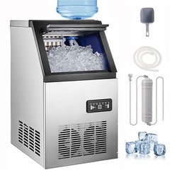 110lb Built-in Commercial Ice Maker Stainless Steel Bar Restaurant Cube Machine