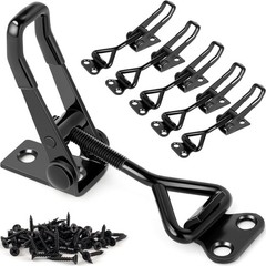 6 Pack Adjustable Toggle Latches 330Lbs HeavyDuty Black Metal for Smoker Door T