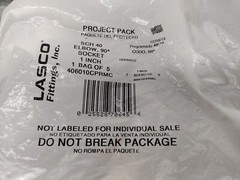 LASCO 1″ Sch 40 PVC 90 Elbow. Slip to Slip (BUNDLE OF 25) 5 BAGS OF 5 PER BAG.