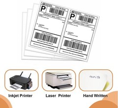 100-1000 Rounded 8.5″x5.5″ Shipping Labels Half Sheet Self Adhesive 2 Per Sheet