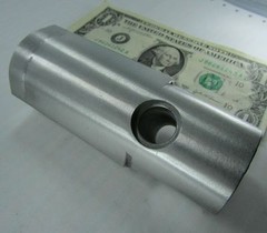 Lot 2 Unknown Metal Adapters, or Gas Burner Nozzle Housings, or Industrial Parts