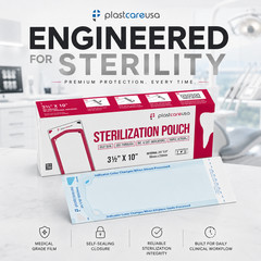 3.5″ x 10″ Self-Sealing Sterilization Pouches for Autoclave (Choose Quantity)