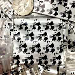 BaggiesSince1987 Design Zip Bags 1515 100PCS SWEETHEART in SILVER on PEARL GREEN