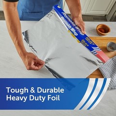 Heavy Duty Aluminum Foil Roll Extra Wide 37.5 Sq Ft Thick Foil with Easy Open