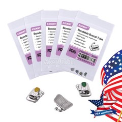 AZDENT Dental Orthodontic Bondable Buccal Tubes MBT/Roth 022 1st Molar Non-Conv