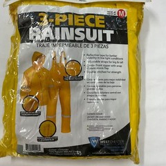 Westchester Protective Gear Rain Suit 3 Piece Unisex Adult Size M Yellow