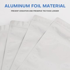 50/100pcs Mylar Bags 8.7Mil w/ Oxygen Absorbers Stand-Up Resealable Food Storage