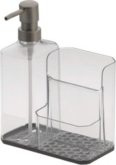 Spectrum Soap Dispenser with Sponge and Brush Holder for Kitchen Sink, Hexa Sink
