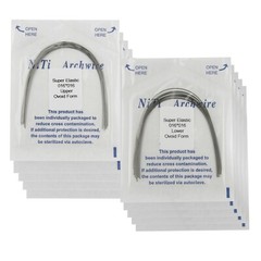 US 100PCS Orthodontic Niti Arch Wire Super Elactic Ovoid Form Round Rectangular