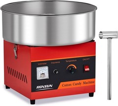 ROVSUN 15″ Commercial Cotton Candy Machine Maker Floss Pink 980W Family Party