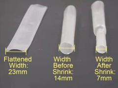 1/2in (14mm) Diameter Transparent Heat Shrink Tubing Shrinkable Tube 30ft 2:1