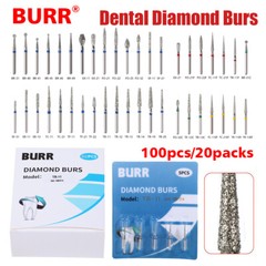 BURR Dental FG 1.60mm Diamond Burs For High Speed Handpiece Friction Grip Ir