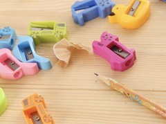 3PCS Mini Pencil Sharpener School Creative Stationery Cartoon Cute Shape Pencils