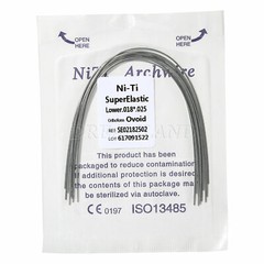 Dentales Ortodoncia Arcos de Súper Elásticos NITI Rectangular Alambres de Arco