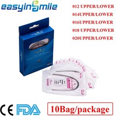 10Pk Dental Ortho Super Elastic Niti Arch Wires Round Upper/Lower Brace Archwire