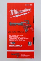 New In Box Milwaukee 2441-20 M12 10 oz Caulk & Adhesive Gun Cordless 12 Volt