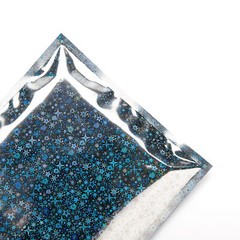 100 Flat Clear/Silver Star Metallized Foil Resealable Zip Bags (Select Size)
