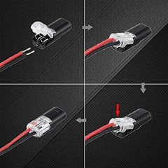 50 PCS Double-Wire Plug-in Connector with Locking Buckle, Pluggable Connectors