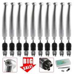 10 Dental High Speed Handpiece Turbine for NSK + 4 Hole Quick Coupler BM4
