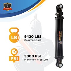 2x8A Hydraulic Cylinder 2″ Bore 8 ASAE” Stroke Double Acting Tie-Rod SAE PORTS