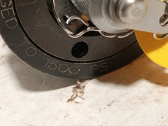 Vektek 10-1018-04 accumulator, 1500 PSI nitrogen precharged as shown